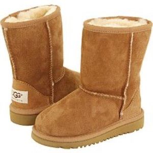 UGG SHORT BROWN BOOTS, NATURAL COLOR